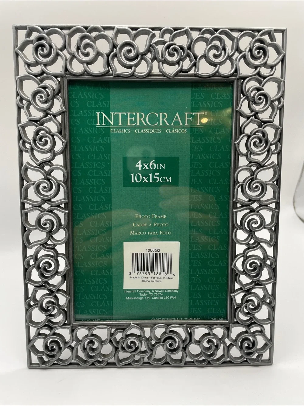 Silver Floral Decorative Photo Frame - 4x6